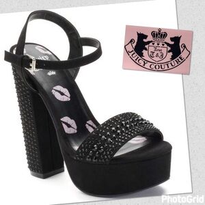 SALE Juicy Couture Sz 7 Black Platform Heels NIB